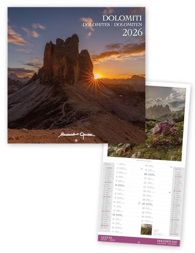 Calendario Da Parete Dolomiti 2026 30x30 Centimetri By Akena DO26LP