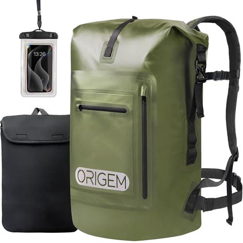 Origem Zaino Impermeabile 35L/55L/85L Dry Bag Backpack con Custodia per Laptop per Kayak, Nautica, Pesca, Nuoto e Campeggio