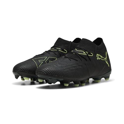 PUMA Scarpe da Calcio Unisex Future 8 Match Fg/AG, Puma Nero Fizzy Verde Chiaro Terreno, 45 EU