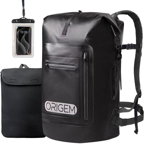 Origine Zaino Impermeabile Roll-Top Dry Bag 35L/55L/85L per Kayak, Nautica, Pesca, Nuoto e Campeggio con Custodia per Laptop