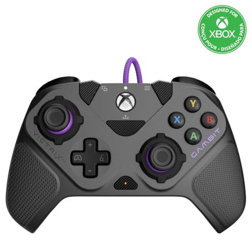PDP Xbox Victrix Gambit Prime Wired Controller - Gray, Cablata, Grigio