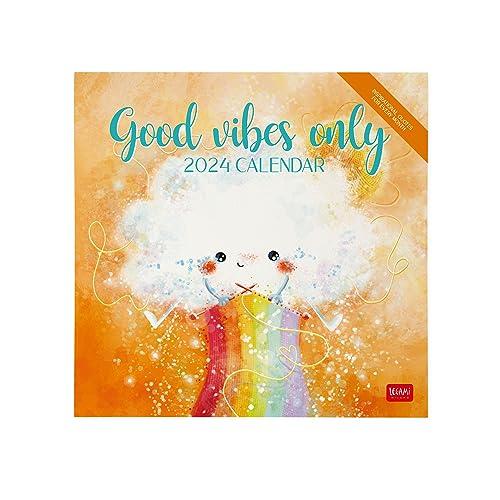 Legami - Calendario da Parete 2024, 12 Mesi e Planner annuale, Spazio per Note e Appunti, Numero della Settimana, 6 Lingue, Segni zodiacali e Festività internazionali, 30x29 cm