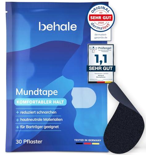 Behale - 30 cerotti per la bocca contro il russare – Mouth Tape for sleeping I supporto anti-russare I fermi per russare con forza su supporto per barba I cerotti per dormire (30 pezzi)
