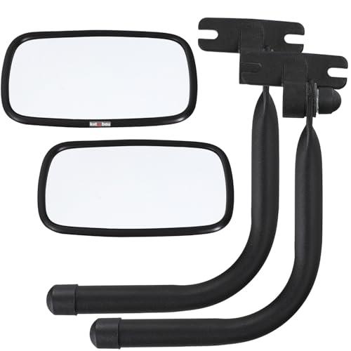 KOTARBAU 2 specchietti universali per trattore, 19 x 23 cm, in PVC con braccio dello specchio, specchietto retrovisore, trattore, camion agricolo, con supporto per specchio agricolo
