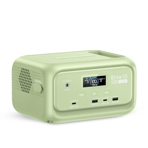 BLUETTI Elite 10 Mini stazione di energia portatile 128Wh LiFePO4, power bank 40.000mAh, presa AC 200W, UPS 10 ms, ricarica rapida e solare per campeggio, viaggi, blackout (Verde Prato)