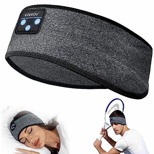 Voerou Cuffie Bluetooth per Dormire, Fascia Wireless Accogliente, Cuffie per Dormire con Altoparlanti Stereo - Fantastici Regali Tecnologici per Uomini e Donne, Perfette per Allenamento