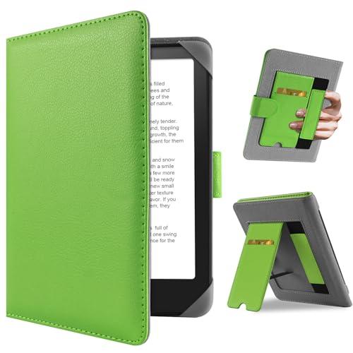 HoYiXi Custodia Universale for 6.8'' / 7“ Kindle Paperwhite 2024-2012 Compatibile Kobo Clara HD/Kobo Clara 2E /PocketBook/Tolino/Sony eReader Cover Case Bracket standing function,verde
