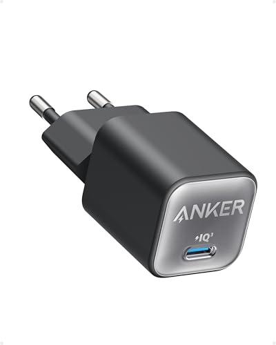 Anker Caricatore iPhone USB C GaN 30W, 511 (Nano 3), Caricabatterie USB C rapido PIQ 3.0 PPS, compatibile con iPhone 17 Pro Max Air/Serie 16-12,Samsung S25 Ultra,Pixel 4, iPad (senza cavo di ricarica)