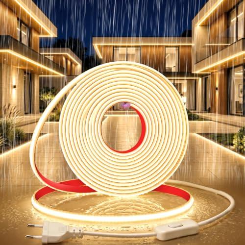 YOODI Striscia LED COB Adesiva 220V 20M Bianco Naturale 4000K Impermeabile