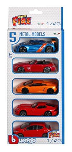 Bburago Maisto France- Confezione da 5 veicoli 1/43, 30007, Aleatoire