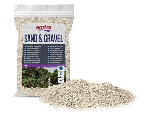 Amtra Quarzo bianco Avorio - Sabbia per acquari al quarzo bianco fine, per acqua dolce o salata, grani 1-3mm, Quantità 2 KG