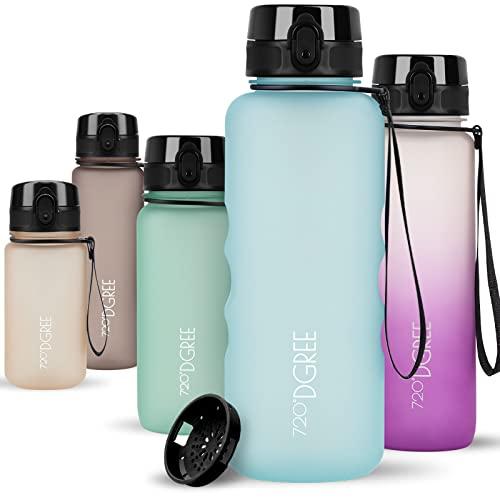 720°DGREE Borraccia 1,5 Litri “uberBottle“ +Setaccio, softTouch - Senza-BPA, Prova di Perdite - Bottiglia XL, Borracce Acqua Sportiva per Palestra, Studio Fitness, Gym, Workout, Escursioni, Università