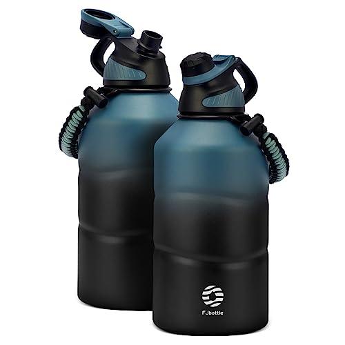 Fjbottle Borraccia Termica Palestra 1,9L - Senza Perdite - Sportiva Bottiglia Termica con tappo magnetico, Vuoto singolo Borracce acciaio inox, Senza BPA per Sport, Campeggio, Yoga