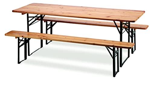 Linea Garden Friend Set Birra Rettangolare 70x220cm 1 Tavolo e 2 panche