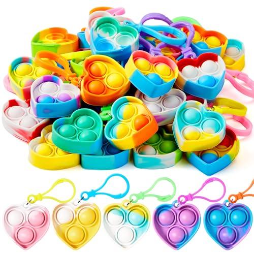 JOYIN portachiavi pop, mini fidget toys, confezione sfusa da 30 pezzi, bomboniere per bambini di età compresa tra 4 e 8 anni, 8 e 12 anni, gadget da riempire per i premi in classe
