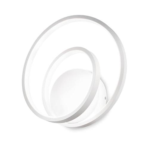 Ideal Lux OZ Lampada da parete a LED integrata Swirl dimmerabile bianca, 3000K