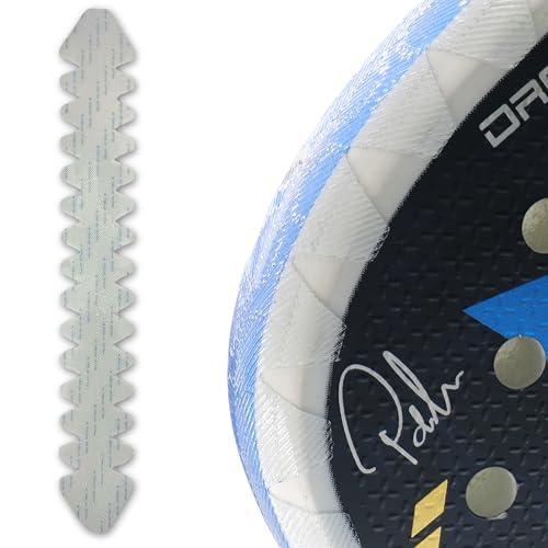 EBBOM Protezione pala per padel trasparente in vinile calandrato - confezione da 1/2 - include detergente per pala - estrema protezione tutte le pale - padel accessori - protezione pala padel dentato