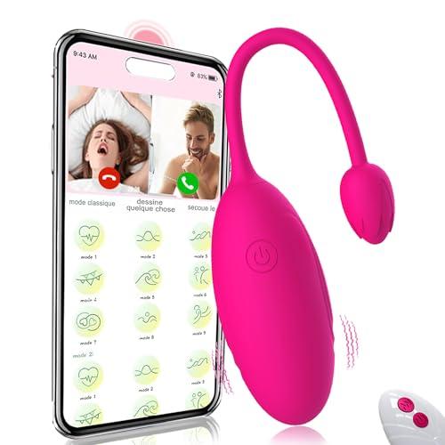 Iatupke Ovetto Vibrante Donna Telecomando con App 9 modalità, Vibratoriper Donne Vibratoreper Donna Wireless Professionale Vibratore per Coppia Clotoride Piccolo Sexytoysys Sex Toys Vibratori