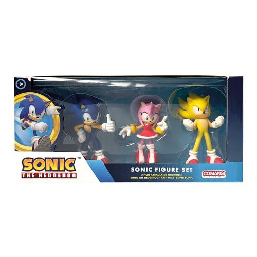 Golden Toys Comansi - Set di 3 figure Sonic, 9 cm Y90303