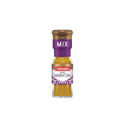 Cannamela - Linea Oro Mix, Miscela per Marinatura, Confezione da 15g. Mix di spezie con Rosmarino, Salvia, Aglio, Maggiorana, Pepe nero, Paprika, Menta, Alloro
