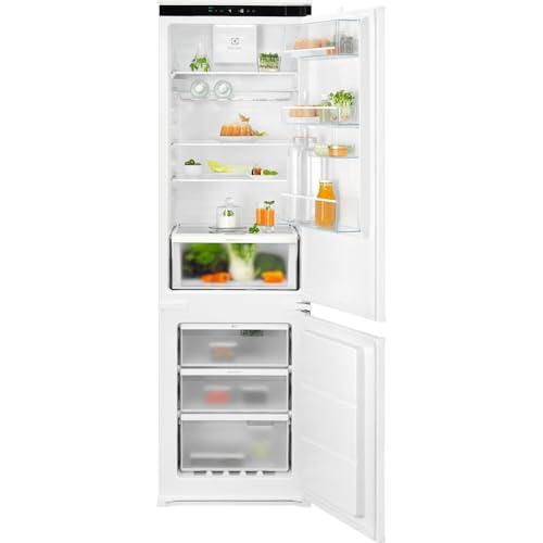 Electrolux Frigocongelatore Combinato ENG7TE18S, 177,2 Cm, 256 L, Tecnologia TwinTech Total No Frost, GreenZone 700, Frigocongelatore da Incasso, 1780x560x550 mm, Controlli Touch Control, Bianco