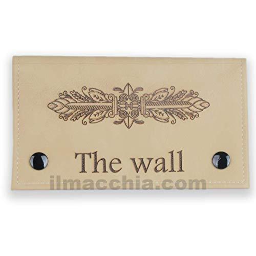 Porta tabacco a clip in eco pelle personalizzato con nome logo ecc