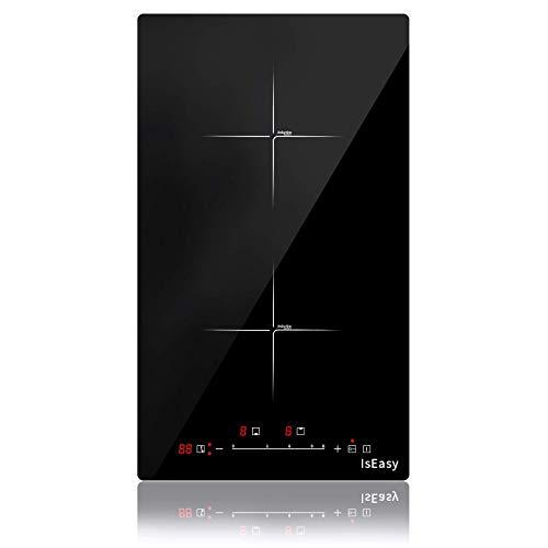 Elettrico Piastra a Induzione, Piano cottura Vetro a induzione (2 Fuochi - 3400W)