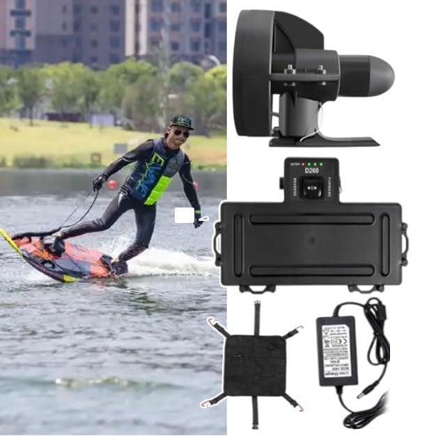 Hoiaost Tavola Surf Elettrica Motorizzata, velocità: 4-5 Km/H, Pinna Surf E SUP, Pinna Elettrica, Motore Tavola Paddle Surf, per Kayak, Barca Pesca, Tavola Paddle, Pacchetto Propulsione Subacquea