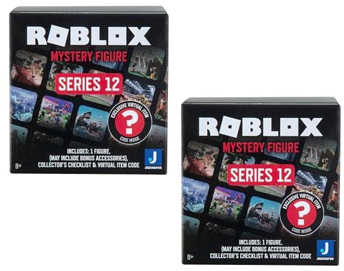 Roblox Action Figure Mystery Blind Box, confezione da 2 - Serie 12 - Minifigure e accessori da collezione Mix & Match con codice articolo virtuale esclusivo - Regalo per bambini - 8+