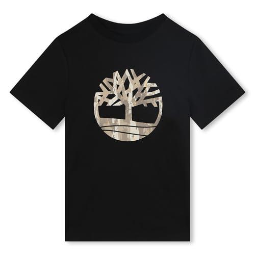 Timberland T60213 Maglietta da ragazzo, Nero, 8 anni