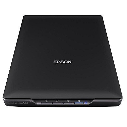 Epson Perfection V39 Scanner Piano A4 con Alimentazione USB, Elevata velocità di scansione 4800 dpi, Software intelligente Scan-to-Cloud per acquisire, Archiviare e Condividere immagini/documenti