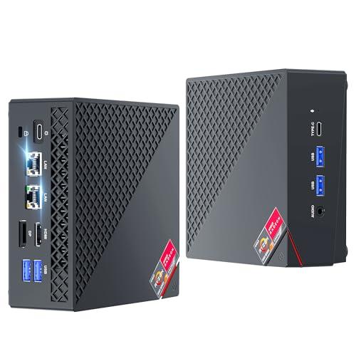 NiPoGi AM06PRO Mini PC 32GB DDR4 1TB SSD,Ryzen 7 5825U(8C/16T, Fino a 4,5 GHz),Mini Computer WIN-11 PRO,WiFi 6/BT5.2/Dual LAN,HDMI 2.0+DP+Type-C 4K Triplo Display,Micro PC per Ufficio/Scuola/HTPC