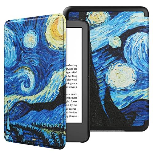 VOVIPO Custodia protettiva Slimshell per nuovissimo Kindle 6 pollici 2024/2022,Cover Leggera con Auto Sveglia/Sonno-Starry Sky