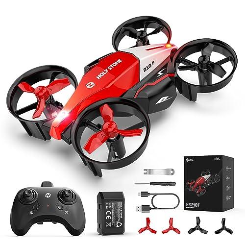 Holy Stone HS210F Mini Drone per Bambini, Quadcopter RC 2 in 1 per Interni con Luci LED, Modalità di Atterraggio e volo, 3D Flip, Batteria Sicura Modulare, Giocattolo Regalo per Ragazzi e Ragazze