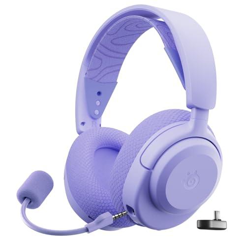SteelSeries Arctis Nova 3P - Cuffie da gioco multipiattaforma wireless - Controllo via app - Batteria 40h - Driver magnetici al neodimio - 2,4GHz/BT - Mic staccabile - PS5, PS4, PC, Switch - Lavanda