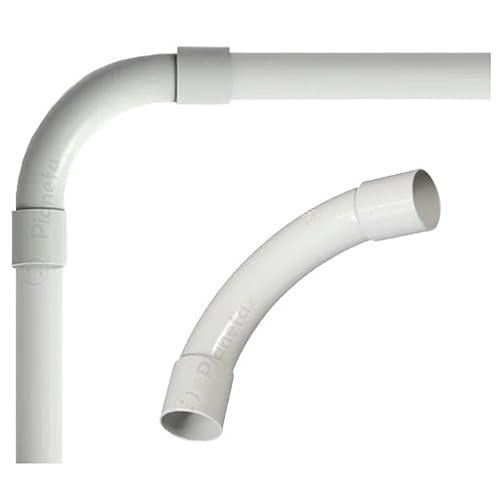 6PZ CURVA di raccordo 90° per tubo rigido Ø 20 mm IP40 in PVC grigio RAL 7035
