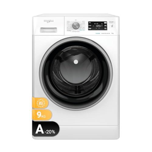 Whirlpool FFB R849 BSV IT - Lavatrice 9 kg Libera Installazione, Carica Frontale, 1400 Giri/Min, Classe A-20%, Tecnologia 6° SENSO, Vapore Steam Refresh, FreshCare+. Dimensioni: 59,5cm x 63cm x 85cm