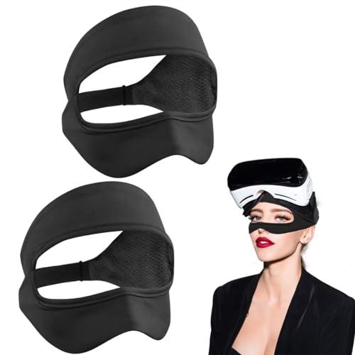 Queerelele 2PZ Maschere VR per Occhi per PS VR2/Meta Quest Pro/Meta Quest 2/Oculus Quest 2/HTC Vive, Copertura Traspirante Antiscivolo Regolabile Elastico per VR Fitness Allenamenti Accessori