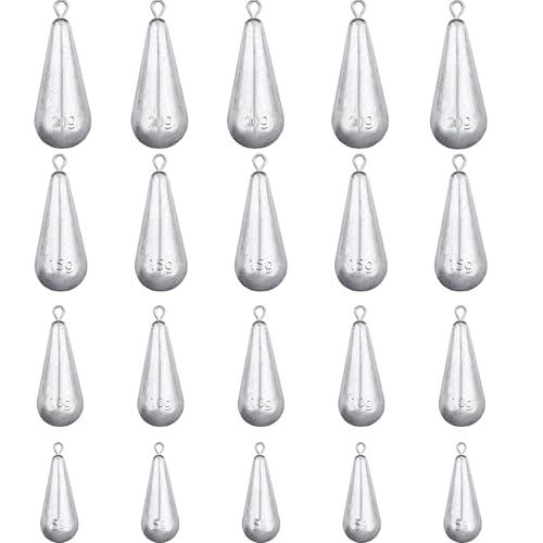 mohito 20 pesi da pesca Piombi Piombo Drop Shot 5 g/10 g/15 g/20 g a forma di goccia pesca Sinker per la pesca in mare e in acqua dolce