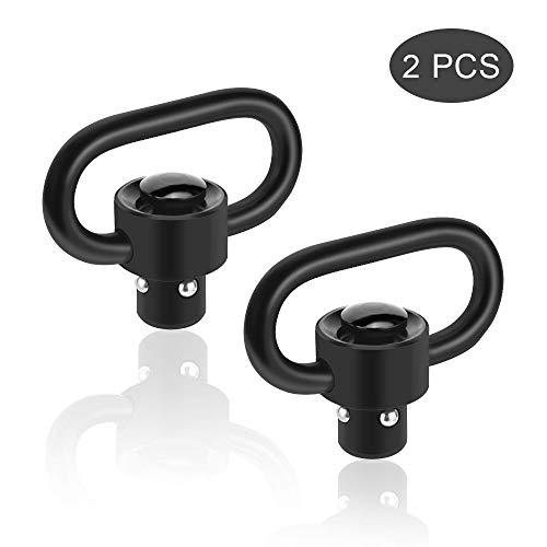 OTraki QD Fionda Girevole Cintura for Rifle Qd Push Button Sling Pacchetto di 2 Anello con Perno da 1.25 Pollici qd Sling Swivel a Rilascio Rapido con Pulsante a Pressione QD 32 mm