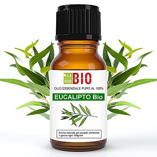 Eucalipto Bio Olio essenziale 100% Puro 30 ml - Uso interno Terapeutico Alimentare Diffusori ambiente Aromaterapia Cosmetica - Laborbio