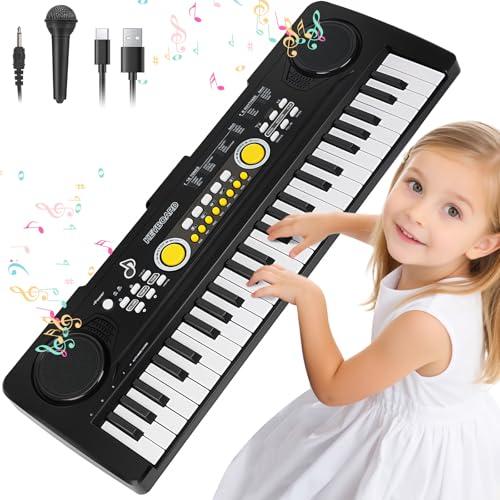 Tastiera di pianoforte Bambini Giocattolo 49 Tasti Elettronico Tastiera per Bambini con Microfono Strumento Musicale Giocattolo per Ragazzi e Ragazze 3 4 5 6 7 Anni Regalo