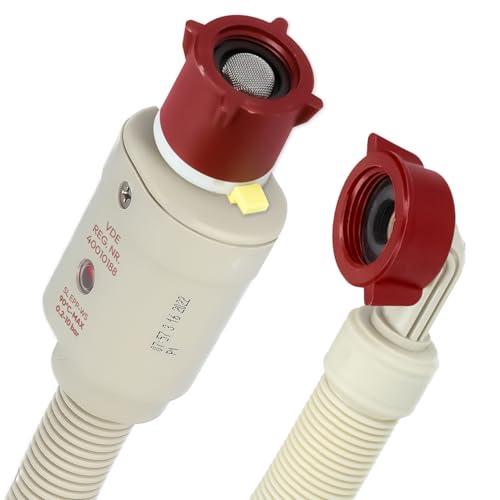 Kenekos - 1,5m - 3m Tubo Aquastop filettatura 3/4 di pollice max. 90°C, tubo di ingresso di sicurezza incl. valvola di sicurezza + filtro antisporco per lavatrice, tubo di ingresso Aquastop 1,5 m