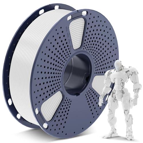 SUNLU PLA Filamento 1.75mm, Filamento per stampa 3D PLA avvolto ordinatamente, Adatto alla maggior parte delle stampanti 3D FDM, Bobina da 1KG. (PLA Bianco)