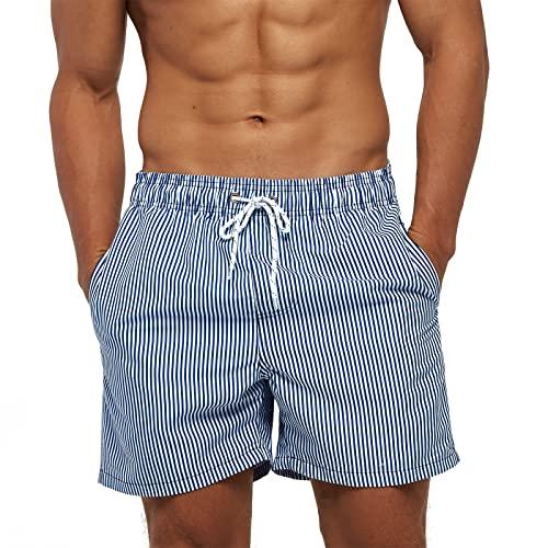 Aisprts Costume Uomo Mare Costumi da Bagno Uomo Traspirante ad Asciugatura Rapida con 3 Tasche Pantaloncini da Bagno con Fodera in Rete e Coulisse Regolabile