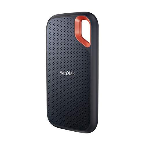 SanDisk 500GB Extreme SSD portatile, Unità a stato solido NVMe esterna, fino a 1050 MB/s, USB-C, USB 3.2 Gen 2x2, Indice di protezione IP65 per la resistenza ad acqua e polvere, Nero