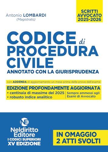 Codice di Procedura Civile Annotato con la giurisprudenza per l'Esame di avvocato 2025-2026