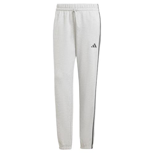 Adidas Femme Essentials 3-Stripes French Terry Cuffed Pants, Medium Grey Heather/Black, S