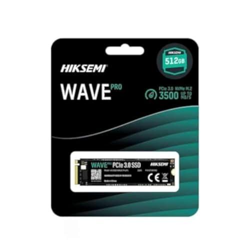 HIKSEMI Hikvision SSD WAVE Pro(P) 512G, PCIe Gen 3 x 4, NVMe, 80,15 mm × 22,15 mm × 2,38 mm Velocità di lettura fino a 3500 MB/s velocità di scrittura, 1800 MB/s velocità di scrittura, unità a stato