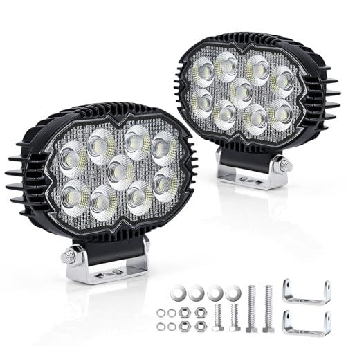 2PCS Faro di Inondazione da Lavoro Led, LED Fuoristrada a Fascio Largo Impermeabile IP68 Faretti LED per Camion Macchine Agricole Escavatori Rimorchi Furgoni